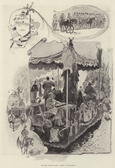市長のショー、街路のシーン 作： Henry Charles Seppings Wright